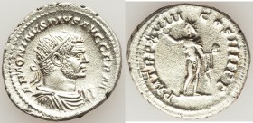 Caracalla (AD 198-217). AR antoninianus (23mm, 4.89 gm, 7h). VF, porous. Rome. ANTONINVS PIVS AVG GERM, radiate, draped and cuirassed bust of Caracall...