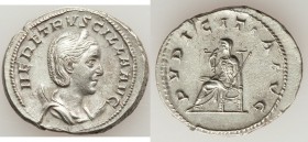 Herennia Etruscilla (AD 249-253). AR antoninianus (24mm, 5.20 gm, 7h). Choice VF. Rome. HER ETRVSCILLA AVG, draped bust of Herennia Etruscilla right o...