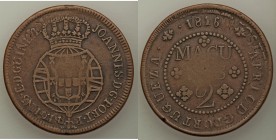 Portuguese Colony. João Prince Regent 2 Macutas 1816 VF, Rio de Janeiro mint, KM47. 44mm. 41.68gm. Mintage: 3,175. 

HID09801242017