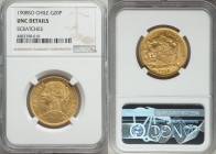 Republic gold 20 Pesos 1908-So UNC Details (Scratches) NGC, Santiago mint, KM158. AGW 0.3552 oz.

HID09801242017