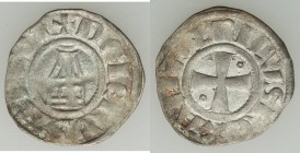 Kingdom of Jerusalem. Amaury Denier ND (1163-1174) VF, CCS-23. 18mm. 0.87gm. Featuring the Church of the Holy Sepulcher on the obverse. 

HID098012420...