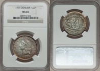 Republic 1/2 Peso 1959 MS65 NGC, KM21. A first rate coin worthy of a premium bid. 

HID09801242017