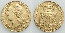 Louis XVI gold Louis d'Or 1787-A XF, Paris mint, KM591.5. 24mm. 7.56gm.

HID09801242017