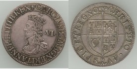 Charles I (1625-1649) 6 Pence ND (1631-1632) VF, Briot's mint, Flower and B mm, First milled issue, S-2855. 26mm. 2.99gm. Doused in a light purple-gra...