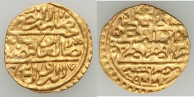 Ottoman Empire. Suleyman I (AH 926-974 / AD 1520-1566) gold Sultani AH 926 (1520/1) XF, Misr mint (in Egypt), A-1317, Pere-181. 19mm. 3.43gm. 

HID098...