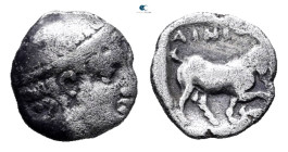 Thrace. Ainos circa 408-406 BC. Diobol AR
