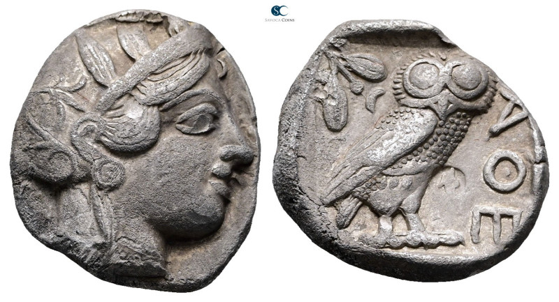 Attica. Athens circa 454-404 BC. 
Tetradrachm AR

26 mm, 16,78 g



Nearl...