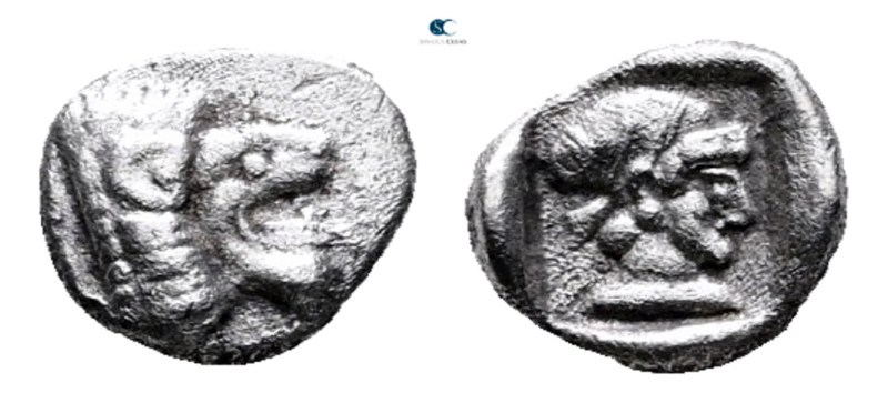 Caria. Knidos circa 500-490 BC. 
Hemiobol AR

8 mm, 0,39 g



Very Fine