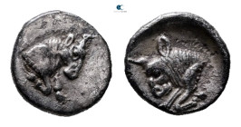 Caria. Uncertain mint circa 450-400 BC. Obol AR
