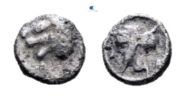 Caria. Uncertain mint circa 450-400 BC. Tetartemorion AR