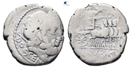L. Rubrius Dossenus 87 BC. Rome. Denarius AR