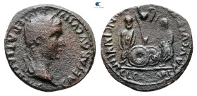 Augustus 27 BC-AD 14. Lugdunum. Fourreé Denarius Æ
