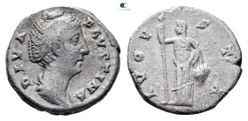Diva Faustina I AD 140-141. Rome. Denarius AR