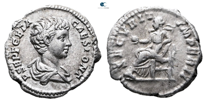 Geta, as Caesar AD 197-209. Rome
Denarius AR

19 mm, 3,21 g



Very Fine