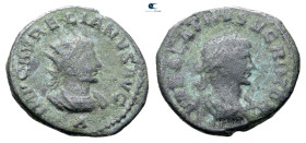 Aurelian and Vabalathus AD 270-275. Antioch. Antoninianus Æ