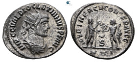 Diocletian AD 284-305. Antioch. Antoninianus Æ silvered