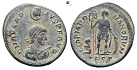 Arcadius AD 383-408. Thessalonica. Follis Æ