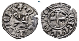 Principality of Achaea. Isabelle de Villehardouin AD 1297-1301. Denier Tournois BI