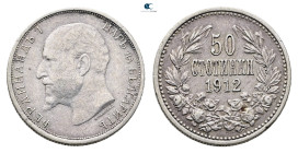 Bulgaria. Ferdinand I AD 1887-1918. 50 Stotinki 1912