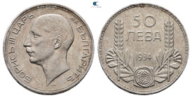 Bulgaria. Boris III AD 1918-1943. 50 Leva 1934