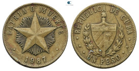 Cuba.  AD 1987. 1 Peso