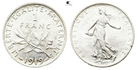 France.  AD 1919. 1 Franc 1919