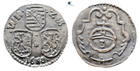 Germany. Sachsen-Neu-Weimar.  AD 1658. Dreier 1658