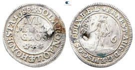 Germany. Braunschweig.  AD 1688. 6 Mariengroschen 1688
