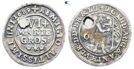 Germany. Braunschweig.  AD 1689. 6 Mariengroschen 1689