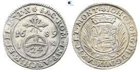 Germany. Sachsen.  AD 1689. 1/24 Taler 1689