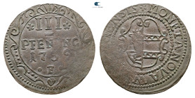 Germany. Wismar.  AD 1759. 3 Pfennig 1759