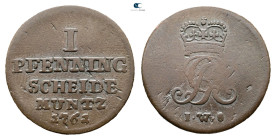 Germany. Hannover.  AD 1762. 1 Pfennig 1762