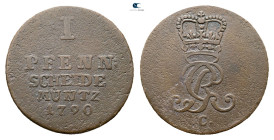 Germany. Hannover.  AD 1790. 1 Pfennig 1790