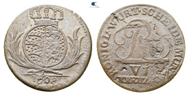 Germany. Württemberg.  AD 1808. 6 Kreuzer 1808