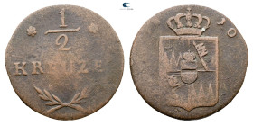 Germany. Würzburg.  AD 1810. 1/2 Kreuzer 1810