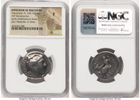 MACEDONIAN KINGDOM. Alexander III the Great (336-323 BC). AR tetradrachm (27mm, 11h). NGC Fine. Early posthumous issue, Amphipolis, ca. 323-320 BC. He...