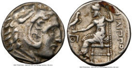 MACEDONIAN KINGDOM. Philip III Arrhidaeus (323-317 BC). AR drachm (16mm, 3.50 gm, 10h). NGC VF. Late lifetime issue, Amphipolis, ca. 325-323 BC. Head ...