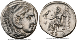 MACEDONIAN KINGDOM. Alexander III the Great (336-323 BC). AR tetradrachm (27mm, 17.19 gm, 2h). NGC Choice AU 5/5 - 4/5. Late lifetime-early posthumous...