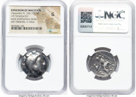 MACEDONIAN KINGDOM. Alexander III the Great (336-323 BC). AR tetradrachm (25mm, 10h). NGC Good. Posthumous issue, Pella (?), ca. 275-270 BC. Head of H...