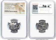 MACEDONIAN KINGDOM. Alexander III the Great (336-323 BC). AR tetradrachm (27mm, 10h). NGC VG. Late posthumous issue, ca. 250-175 BC. Head of Heracles ...