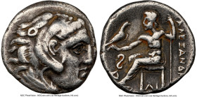 MACEDONIAN KINGDOM. Alexander III the Great (336-323 BC). AR drachm (16mm, 1h). NGC VF. Early posthumous issue, Lampsacus, ca. 323-317 BC. Head of Her...