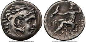 MACEDONIAN KINGDOM. Alexander III the Great (336-323 BC). AR drachm (17mm, 2h). NGC Choice Fine. Posthumous issue, Abydus, ca. 310-301 BC. Head of Her...