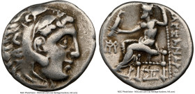 MACEDONIAN KINGDOM. Alexander III the Great (336-323 BC). AR drachm. NGC Choice Fine. Posthumous issue, Abydus, ca. 310-301 BC. Head of Heracles right...