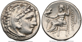 MACEDONIAN KINGDOM. Alexander III the Great (336-323 BC). AR drachm (17mm, 4.27 gm, 11h). NGC Choice VF 5/5 - 4/5. Early posthumous issue, Colophon, c...