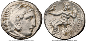 MACEDONIAN KINGDOM. Alexander III the Great (336-323 BC). AR drachm (17mm, 4.31 gm, 12h). NGC Choice XF 5/5 - 3/5, light marks. Early posthumous issue...