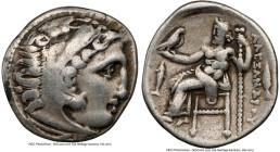 MACEDONIAN KINGDOM. Alexander III the Great (336-323 BC). AR drachm (18mm, 11h). NGC Choice Fine. Early posthumous issue, Colophon, ca. 323-319 BC. He...