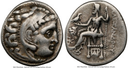 THRACIAN KINGDOM. Lysimachus (305-281 BC). AR drachm (17mm, 12h). NGC Choice Fine. Posthumous issue in the name and types of Alexander III the Great o...