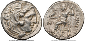 MACEDONIAN KINGDOM. Alexander III the Great (336-323 BC). AR drachm (17mm, 4.30 gm, 1h). NGC Choice XF 5/5 - 4/5. Posthumous issue, Colophon, ca. 310-...