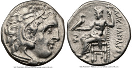 MACEDONIAN KINGDOM. Alexander III the Great (336-323 BC). AR drachm (17mm, 4.18 gm, 1h). NGC Choice VF 5/5 - 4/5. Posthumous issue, Colophon, ca. 310-...