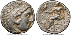MACEDONIAN KINGDOM. Alexander III the Great (336-323 BC). AR drachm (16mm, 4.50 gm, 12h). NGC XF 4/5 - 3/5, scuffs. Posthumous issue, Colophon, ca. 31...